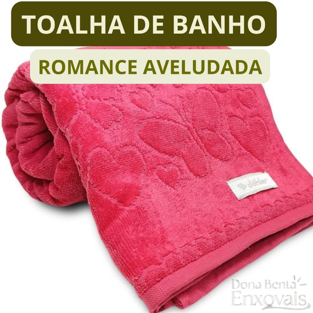 Toalha De Banho Aveludada Romance Dohler Macia 100% Algodão