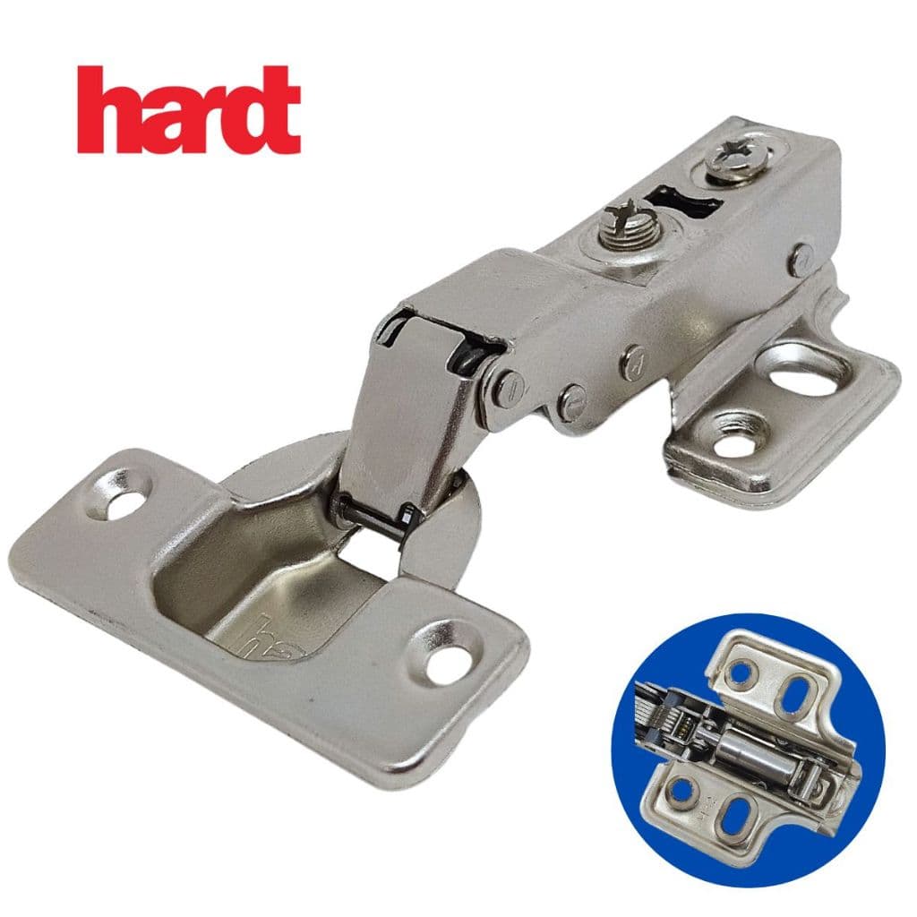 Kit 10 Dobradiça com Amortecedor para Armário Guarda Roupa 35mm Curva