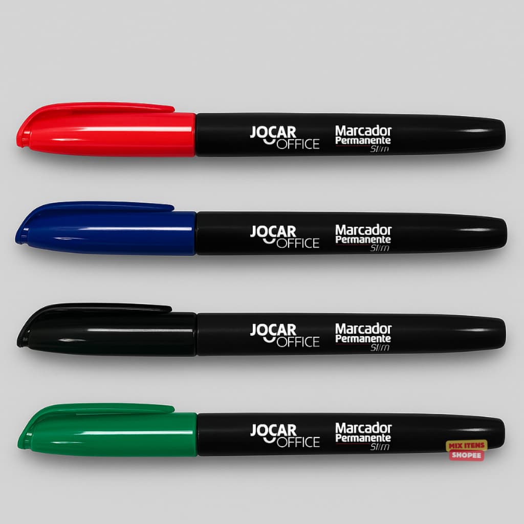Caneta Marcador Slim Pincel Permanente Ponta Fina