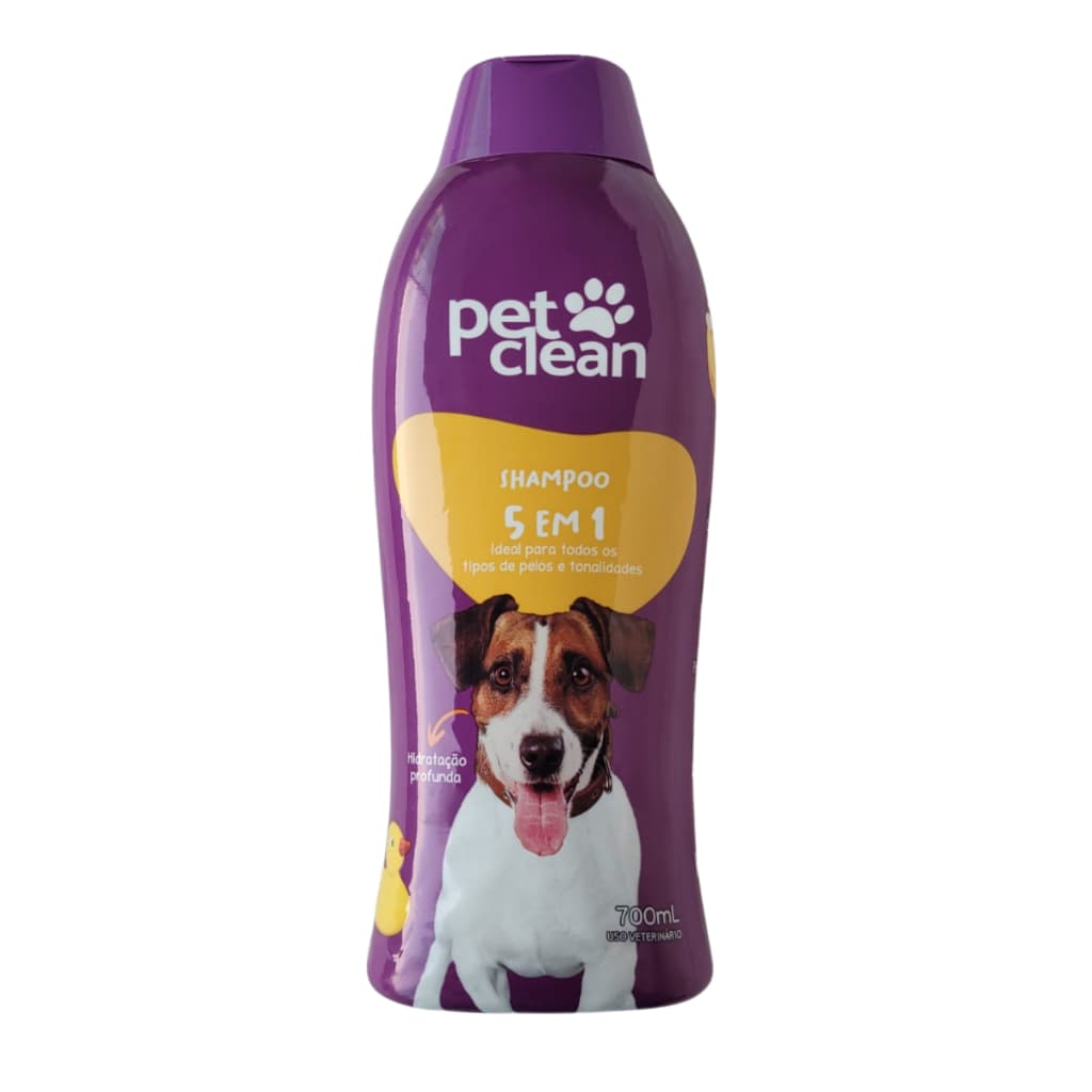 Shampoo 5 em 1 Pet Clean 700ml Cães Cachorros Pet