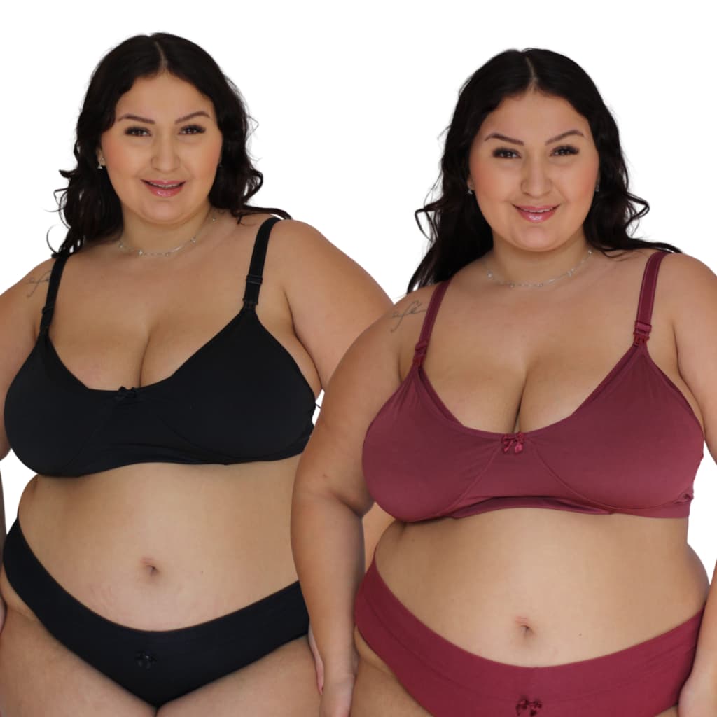 Kit 2 Sutia Amamentação Plus Size Basico Gestante Poliamida