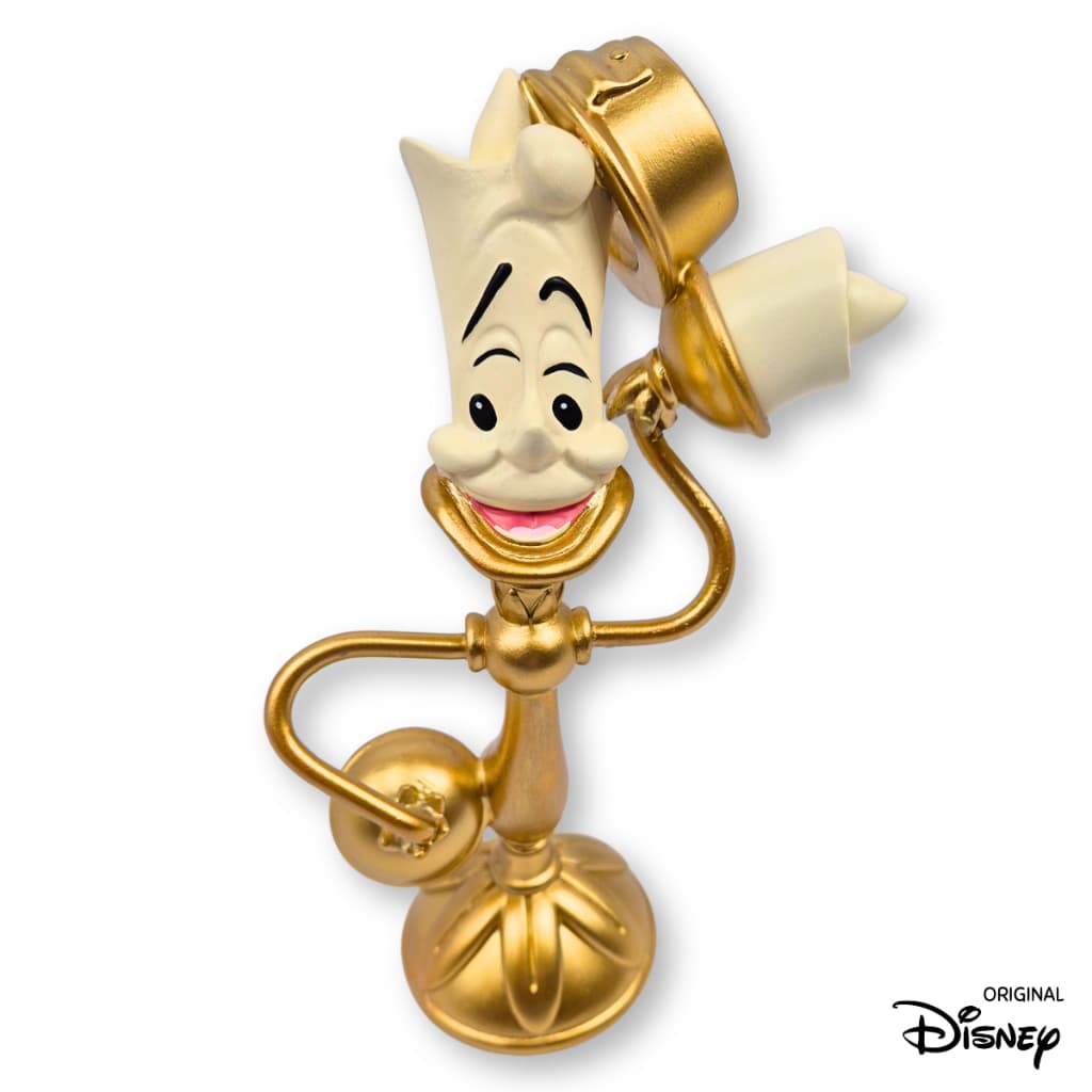 Lumiere Castiçal Candelabro Vela a Bela e a Fera Disney Enfeite Dourado