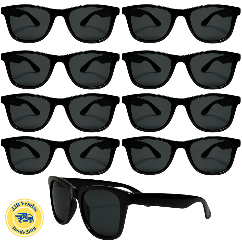 Kit 10 Oculos Lente Escuro Festas Casamento Raves Baladas