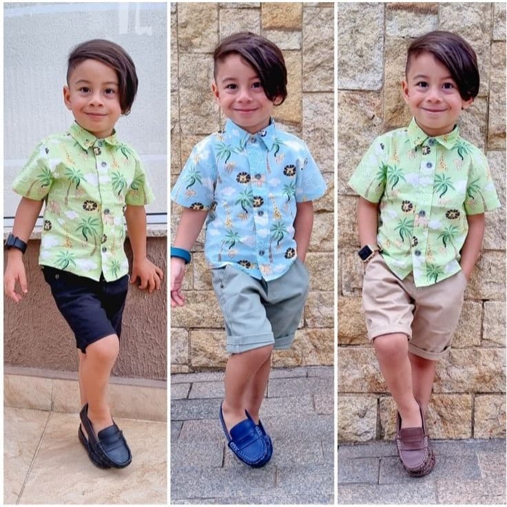 Camisa Safari Meninos Infantil