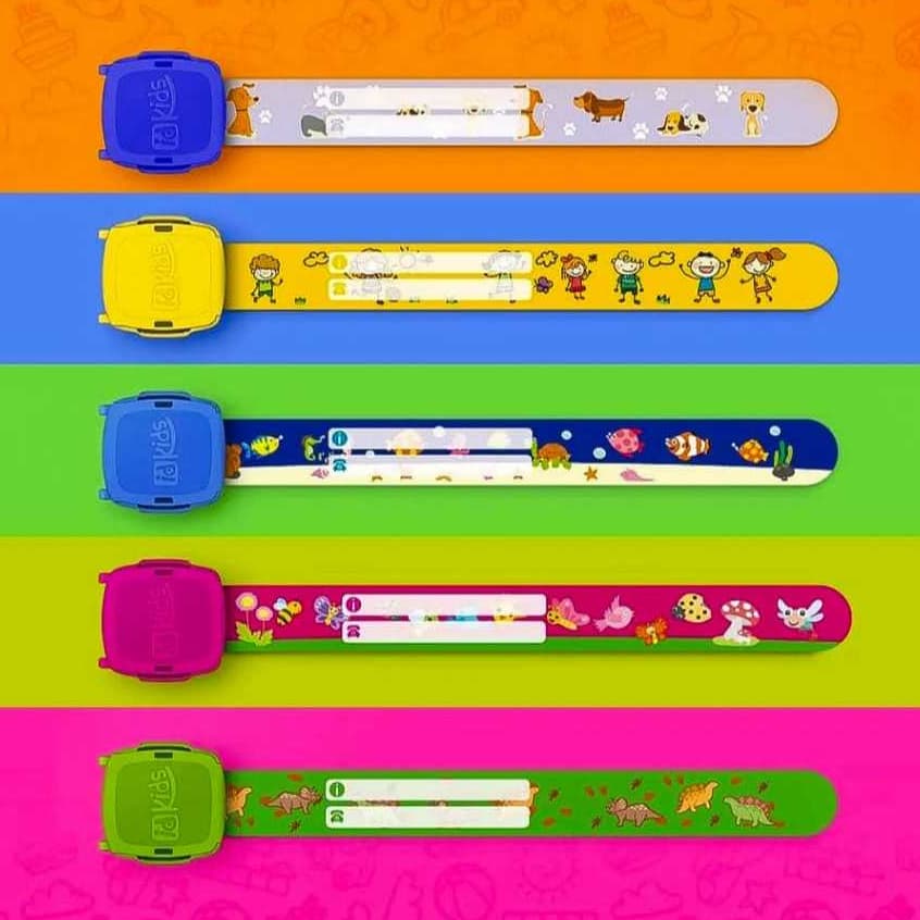 Pulseira De Identificação Infantil DIVERSAS ESTAMPAS Reutilizável Impermeável A prova d'água