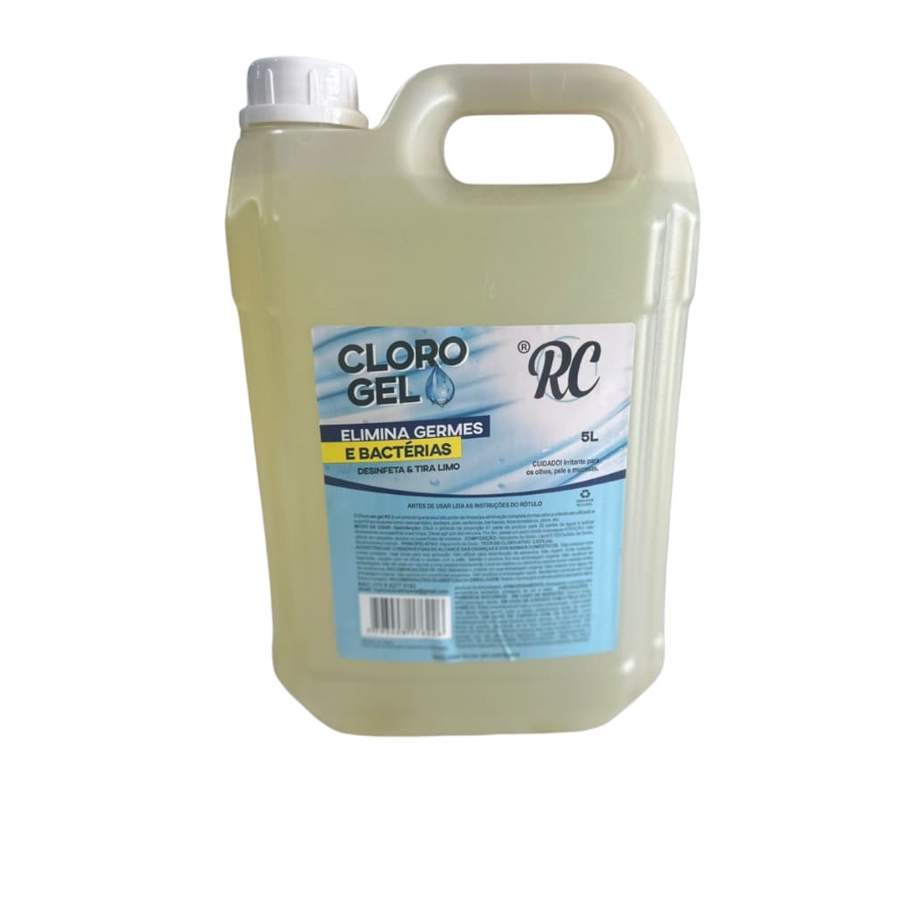 Cloro em Gel RC 5L Galão Limpeza Pesada Profissional e Doméstica
