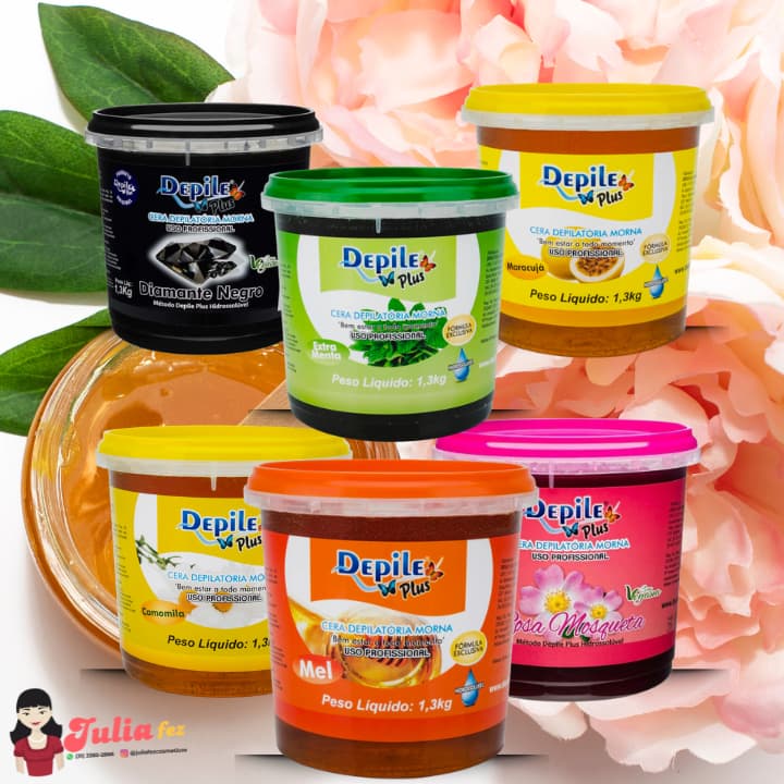 Cera Depilatória Depile Plus Hidrossolúvel 1,3kg