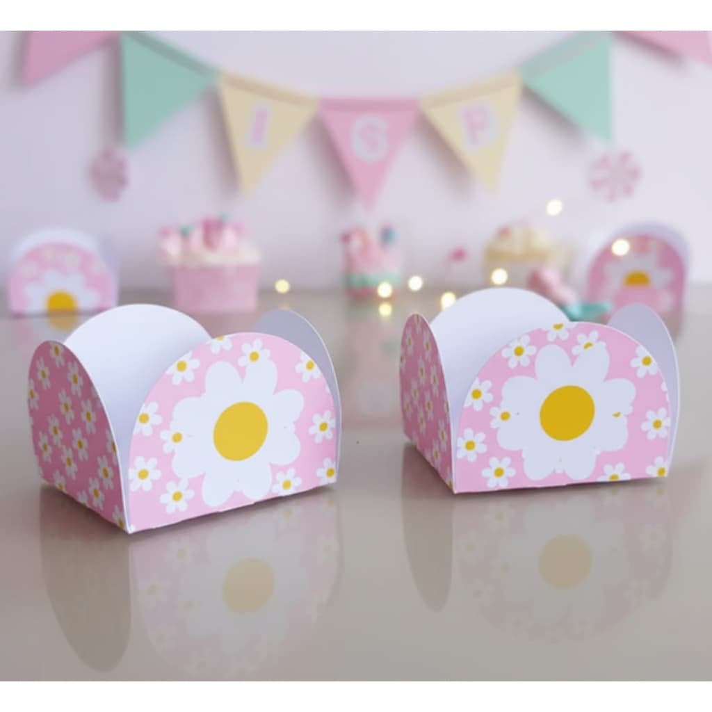 ENVIO RÁPIDO - Forminha de doces 4 pétalas margaridas - Festa Margaridas - Jardim das margaridas - Jardim