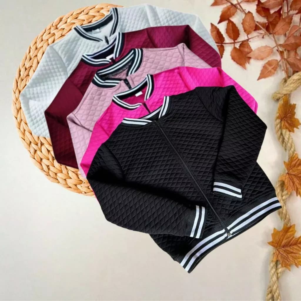 Jaqueta Bomber Infantil Feminina Matelassê Premium –Juvenil Estiloso e Confortável – Envio Imediato!