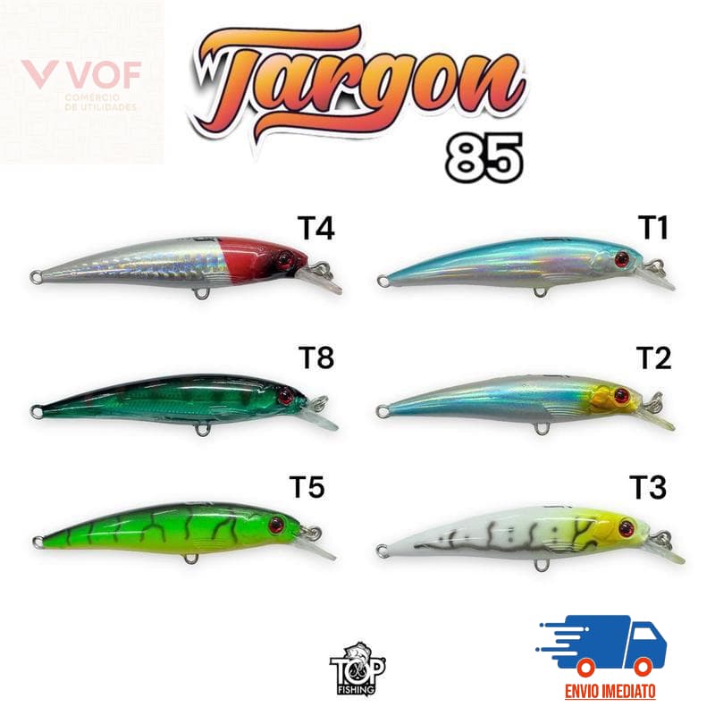 Iscas Artificias Importadas TF Meia Água 8,5 cm e 12,5 gr Pesca Tucunaré Traíra Dourado