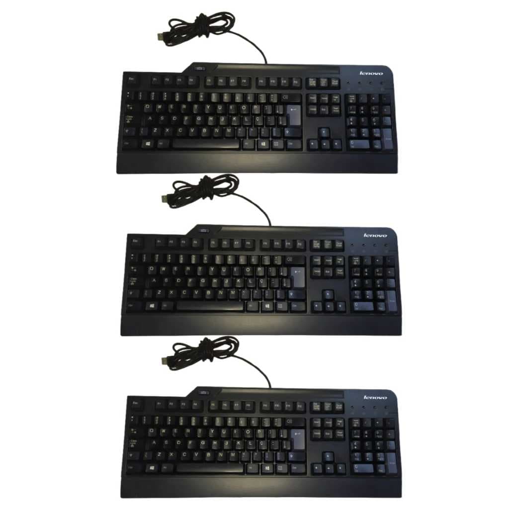 3 Teclados USB LENOVO KUS0866 semi-novo ÓTIMO PARA DIGITAÇÃO