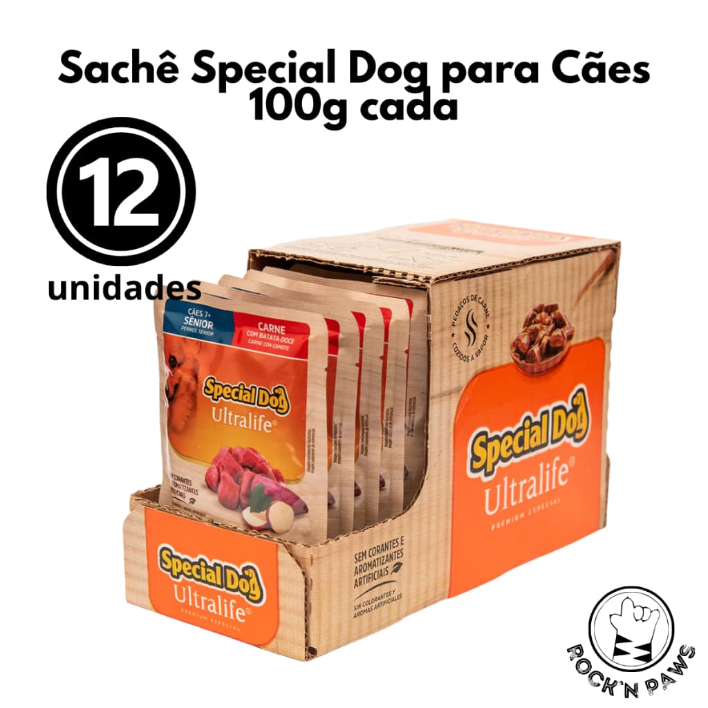 Ração Úmida Special Dog Ultralife Sachê Para Cães - Caixa com 12 unidades (100g cada)