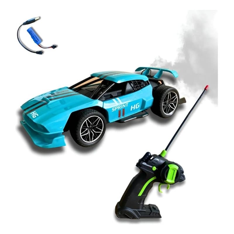 Carrinho De Controle Remoto Solta fumaça Recarregável  Brinquedo