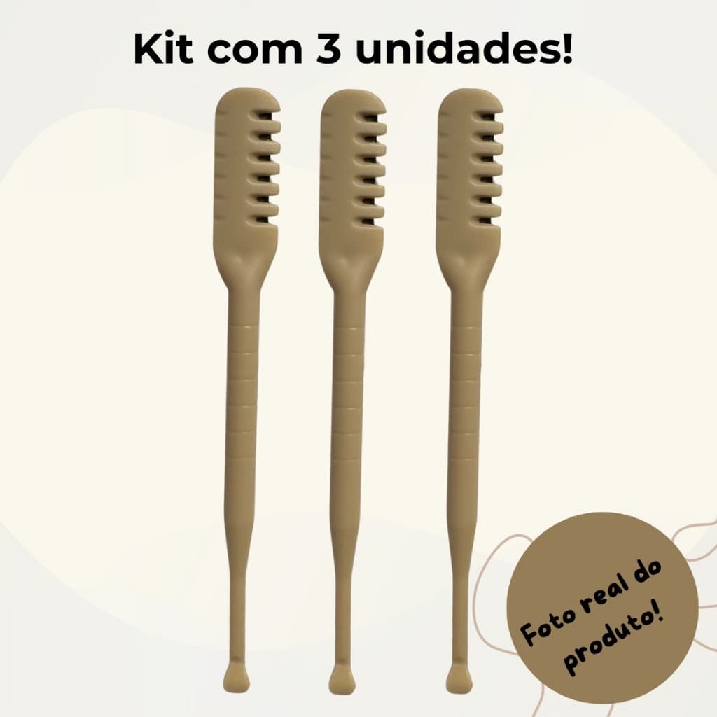 Kit 3 Removedor de Pelos Nasais e Limpador de Ouvido 2 em 1 – Lâmina de Aço Inoxidável