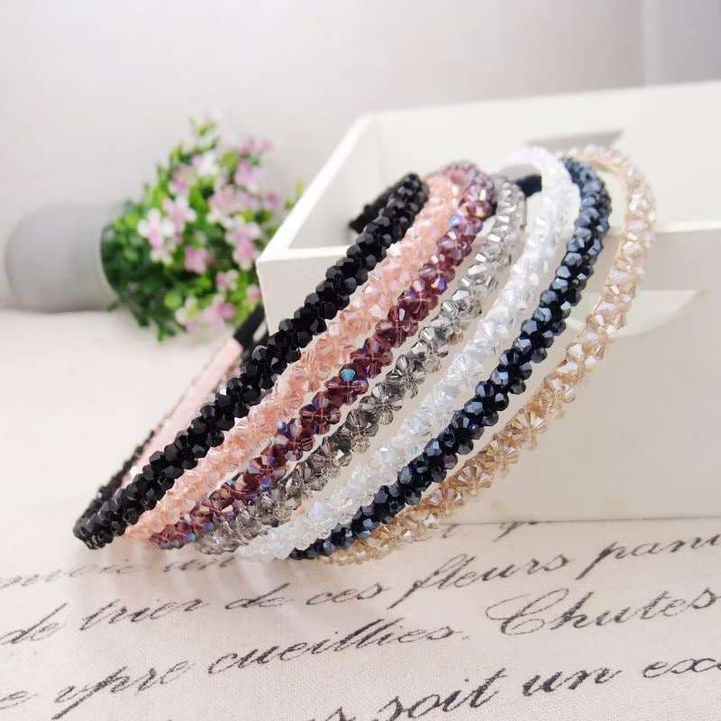 Tiara De Metal Fina Com Cristal Modelo