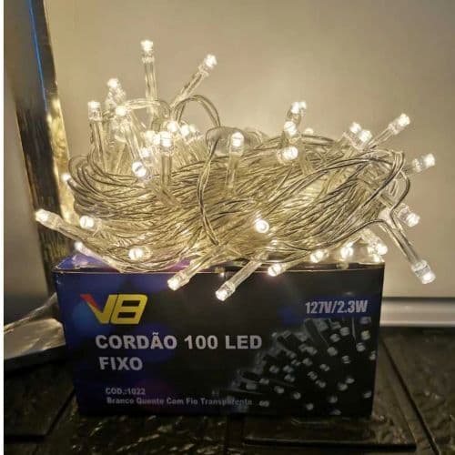 ZEROXYH CORDÃO DE 100 LEDS 110V FIO TRANSPARENTE FIXO REF: 1021/1022