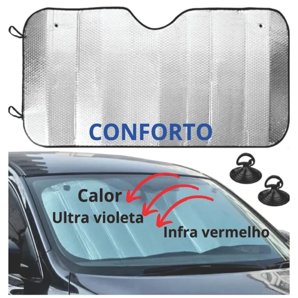 Tapa Quebra Sol Protetor Solar Parabrisa Proteção Uv Resistente Laminado Painel Carro alta proteção