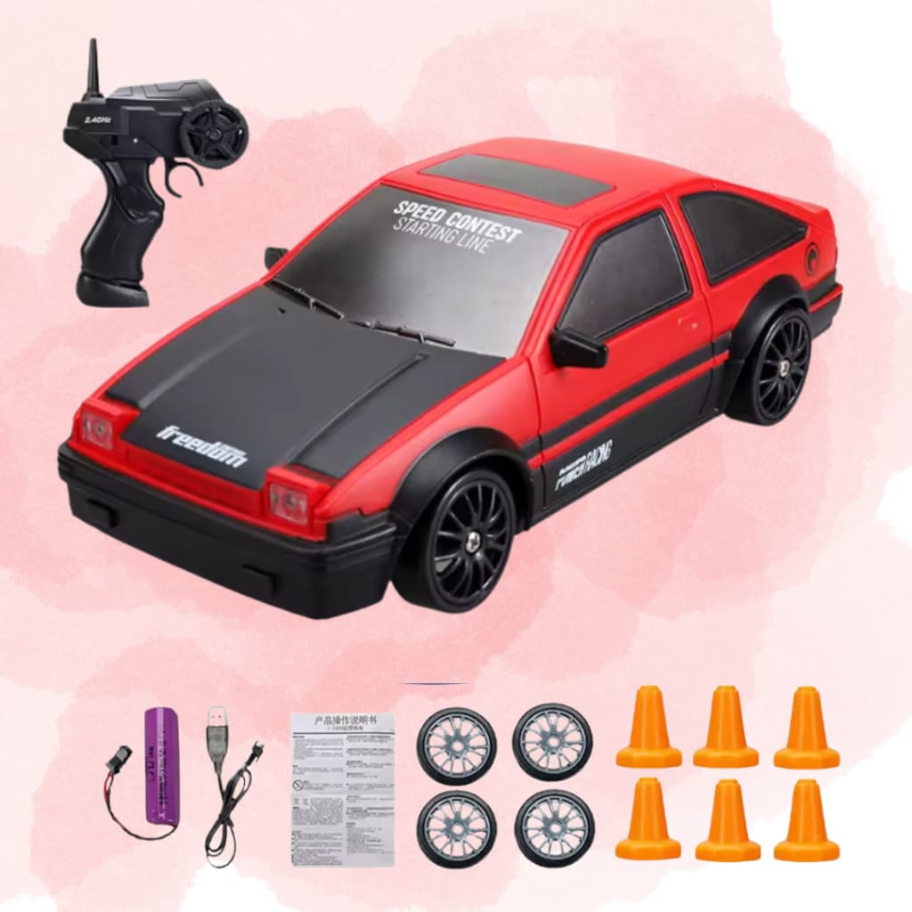 Brinquedo Carrinho de Carro Drift 4x4 Corrida Com Controle Remoto Racing Rally Bateria Recarregável