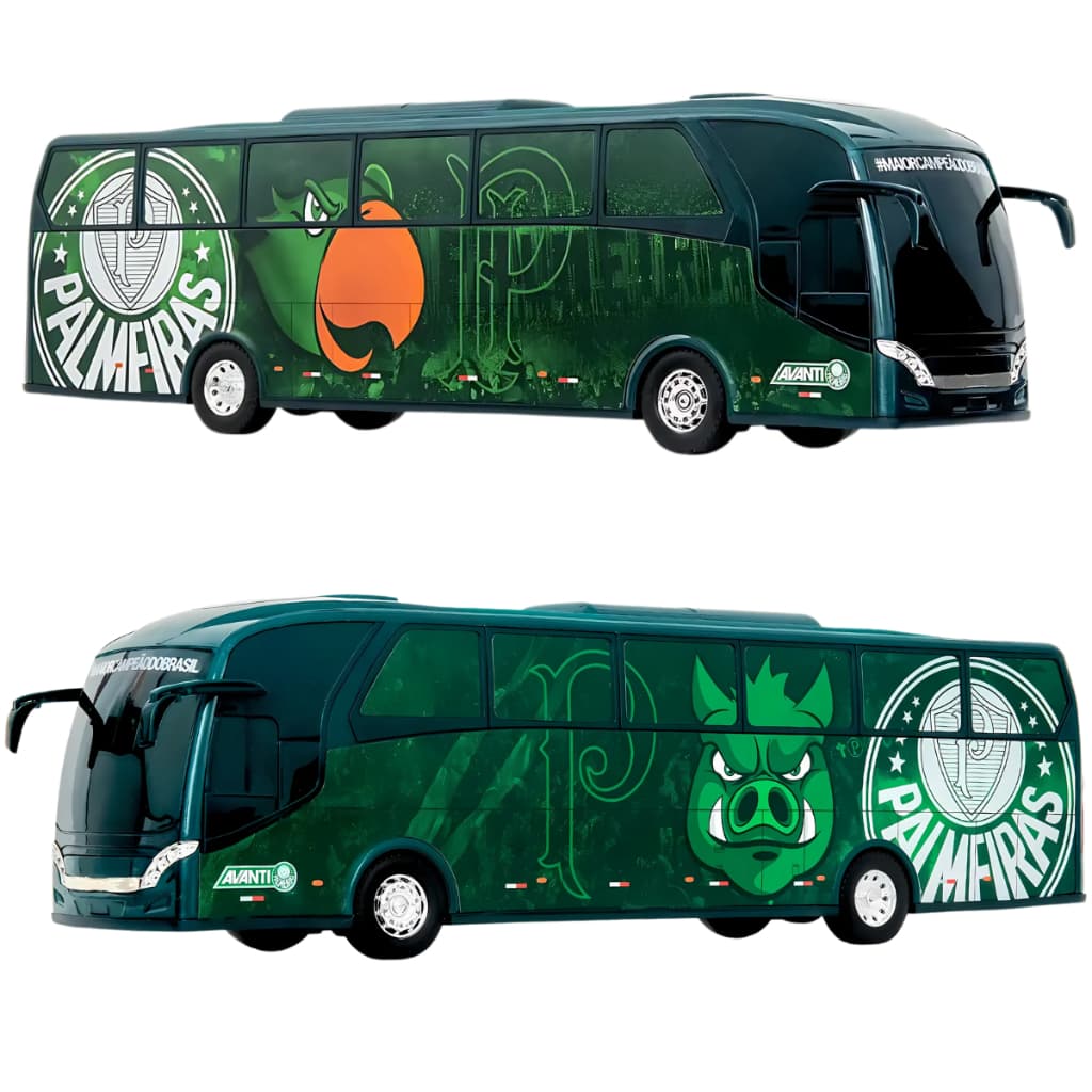 Miniatura Ônibus do Palmeiras Colecionador Original Realista - Usual Brinquedos