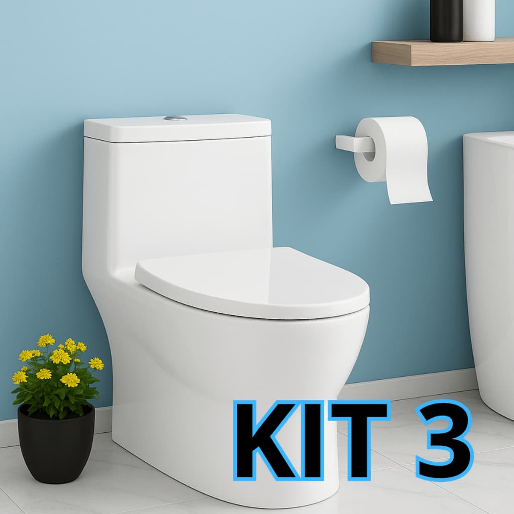 KIT 3 Suportes Para Papel Higienico