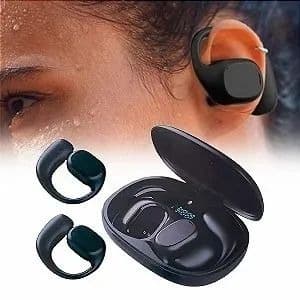 Fone de Ouvido TWS FN-B08 Sem Fio | Condução Óssea, Encaixe Perfeito, Estéreo Preto