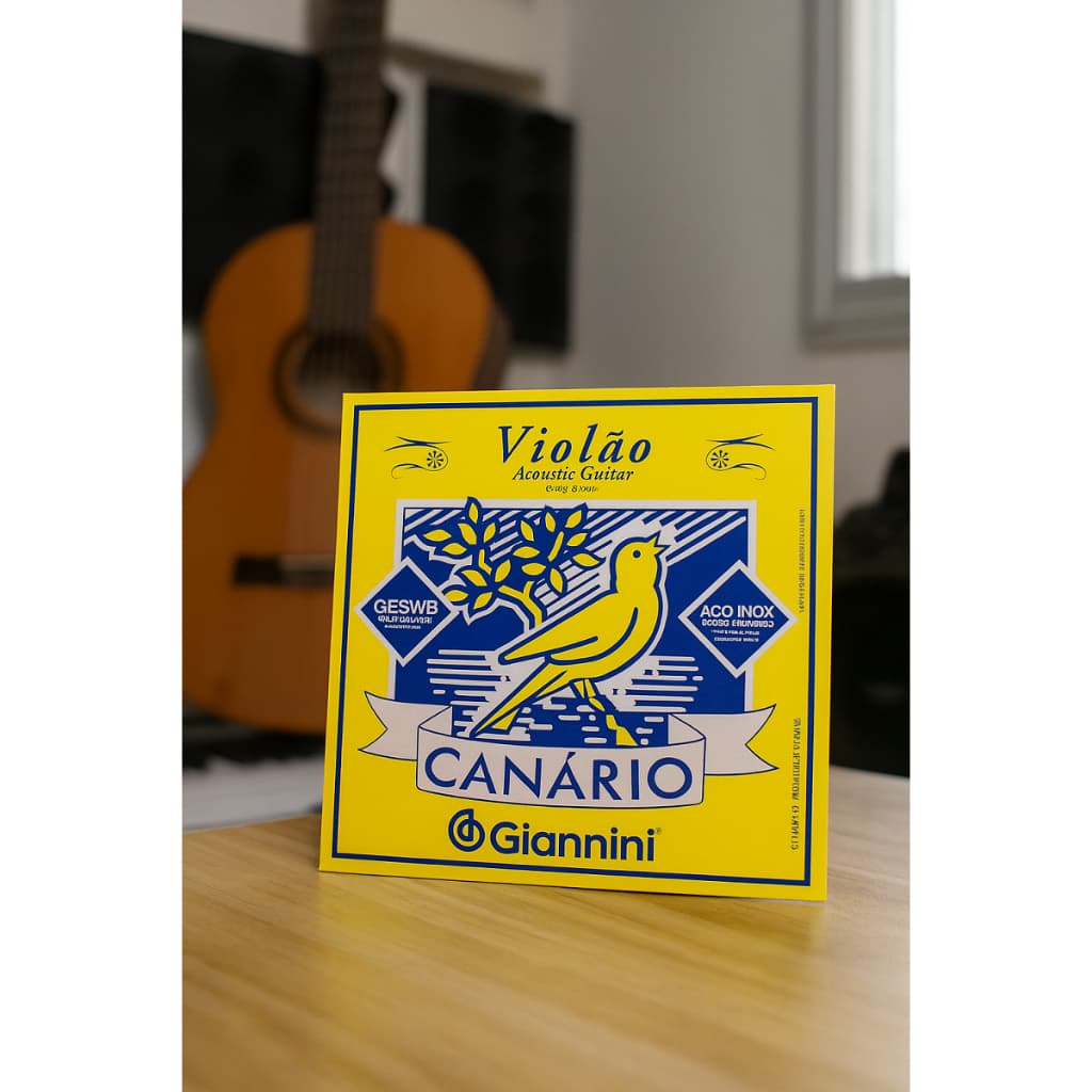 Encordoamento Para Violão Aço .011 Giannini Canário GESWB Cordas Aço Tensão Média