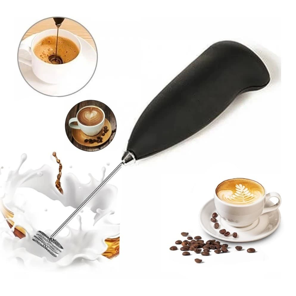 Mini Misturador Mixer Batedor Elétrico Bebidas , Clara de Ovo, Leite, Café, Cappuccino, Aço Inox