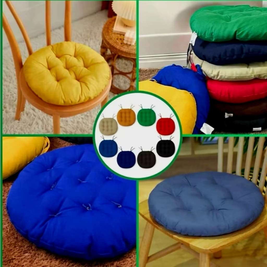 Assento de Cadeira Futon Redondo Oxford de 40×40 cm