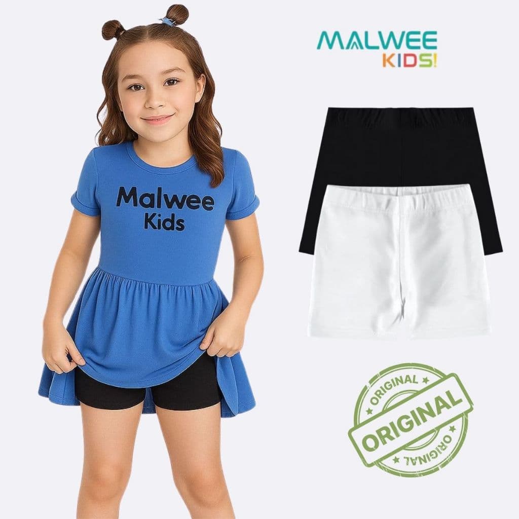 SHORTS BÁSICO INFANTIL ALGODÃO MENINA COTTON ESCOLAR MALWEE KIDS