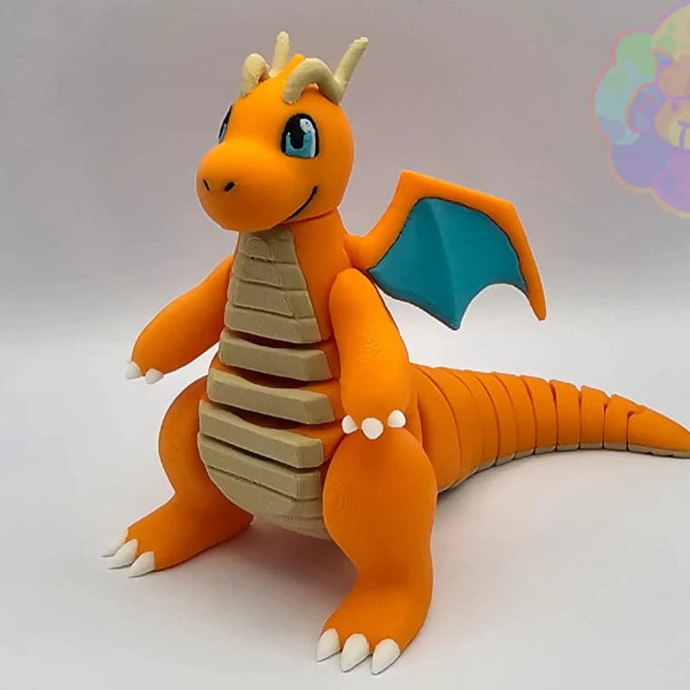 Dragonite Pokémon Flexível Brinquedo para Crianças e Presente Decorativo