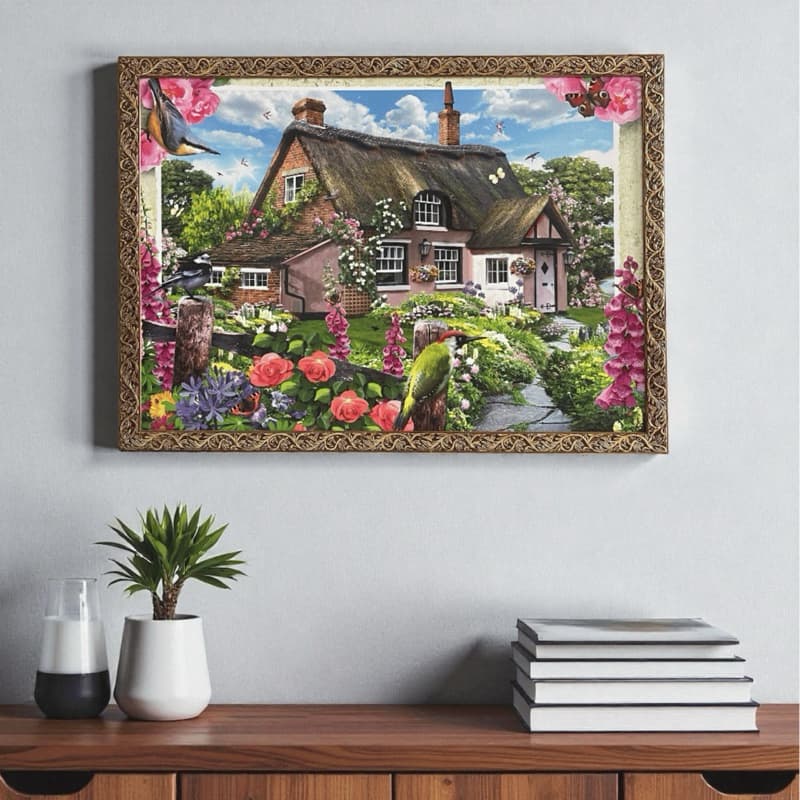 Quadro Decorativo Paisagem 50x70 Resinado Moldura Trabalhada
