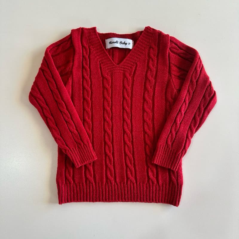 Suéter Infantil Bebê Tricô Tranças Gola V Blusa Confortável Macia Unisex