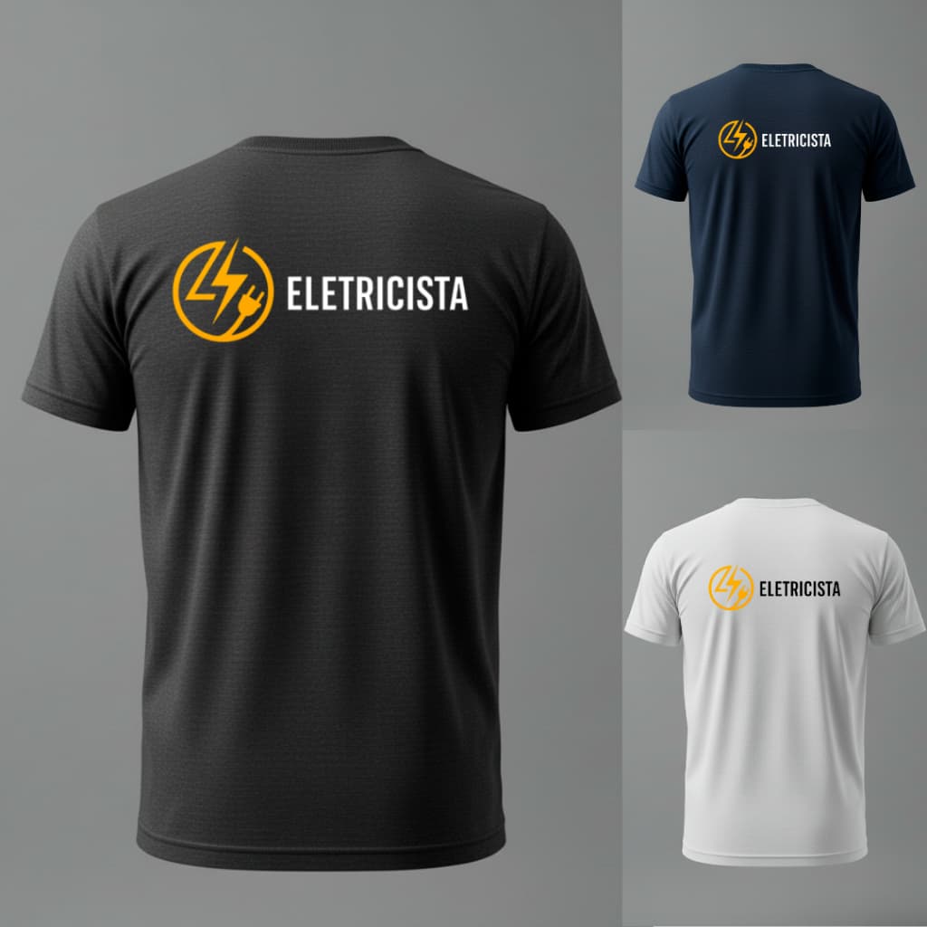 Camiseta Básica 100% Algodão Uniforme Empresa Eletricista