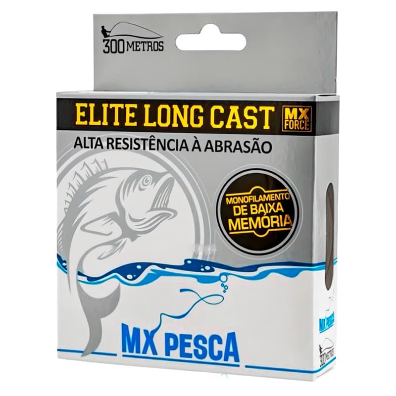 Linha de pesca Mx Pesca Linha Mx Elite Long Cast 300M + Brinde: linha elástica