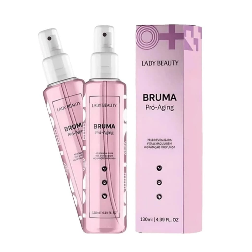 BRUMA FIXADORA PRÓ-AGING LADY BEAUTY - Hidratação, Fixação e Cuidado Anti-idade com Colágeno e Ácido Hialurônico (130ml)