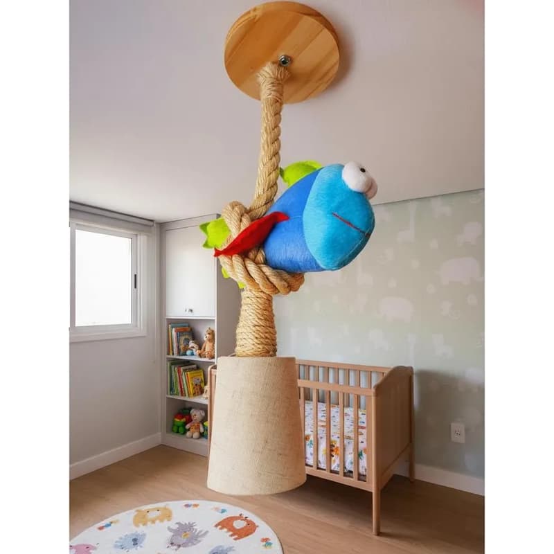 Peça decorativa iluminada quarto bebê infantil fundo do mar peixinho