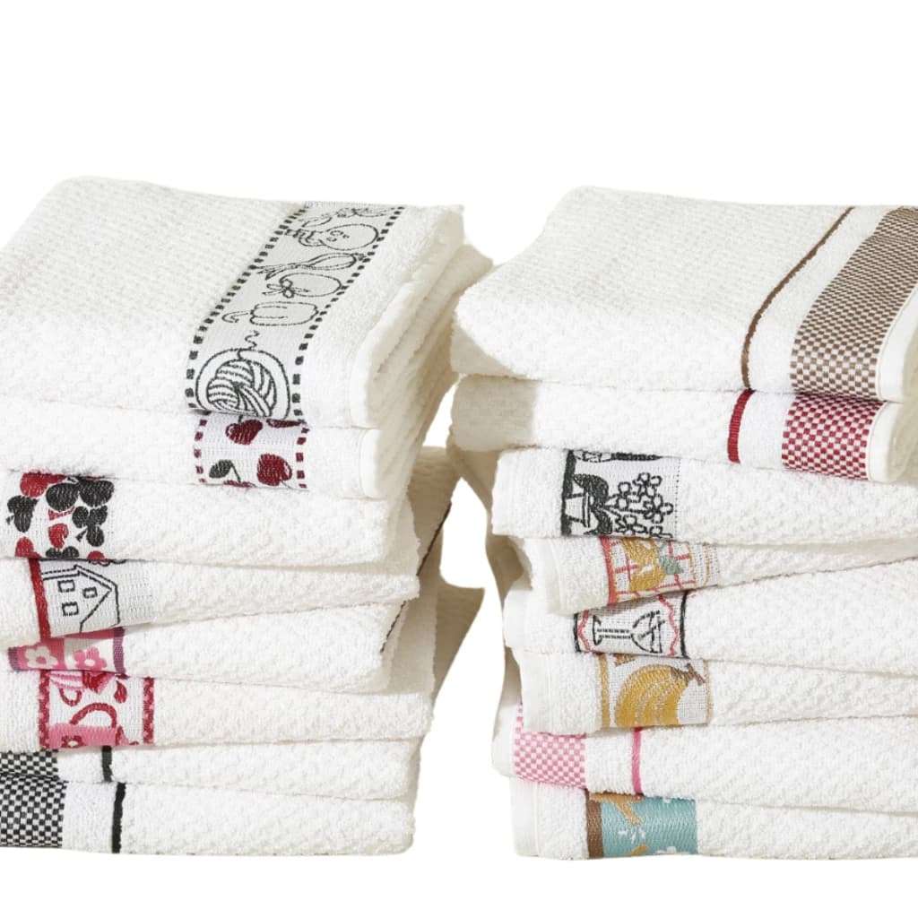 Kit 4 Panos de Prato  Guardanapo Jacquard Atoalhado Copa Pano Toalha De Cozinha Premium 40x65 100%Algodão