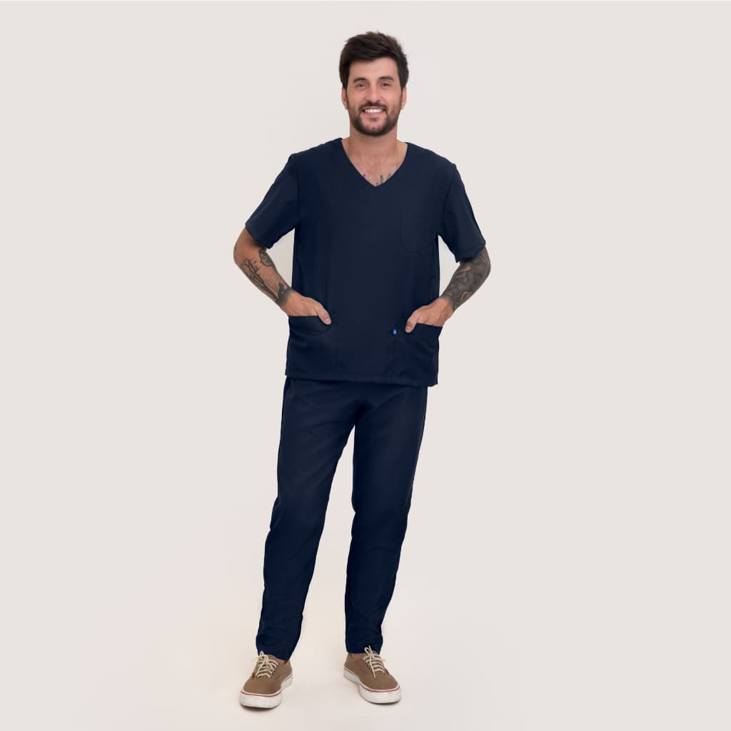 Pijama Cirúrgico em Gabardine Conjunto Hospitalar Scrub Masculino