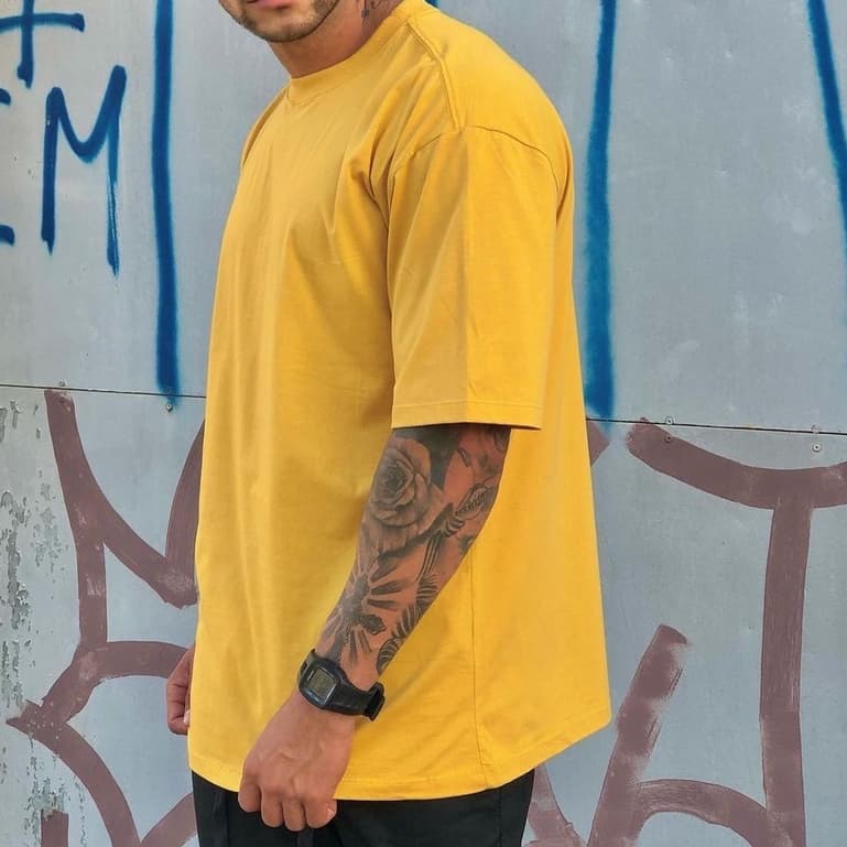 Oversized Streetwear confort 100%Algodão Básica camiseta treino academia over  grande