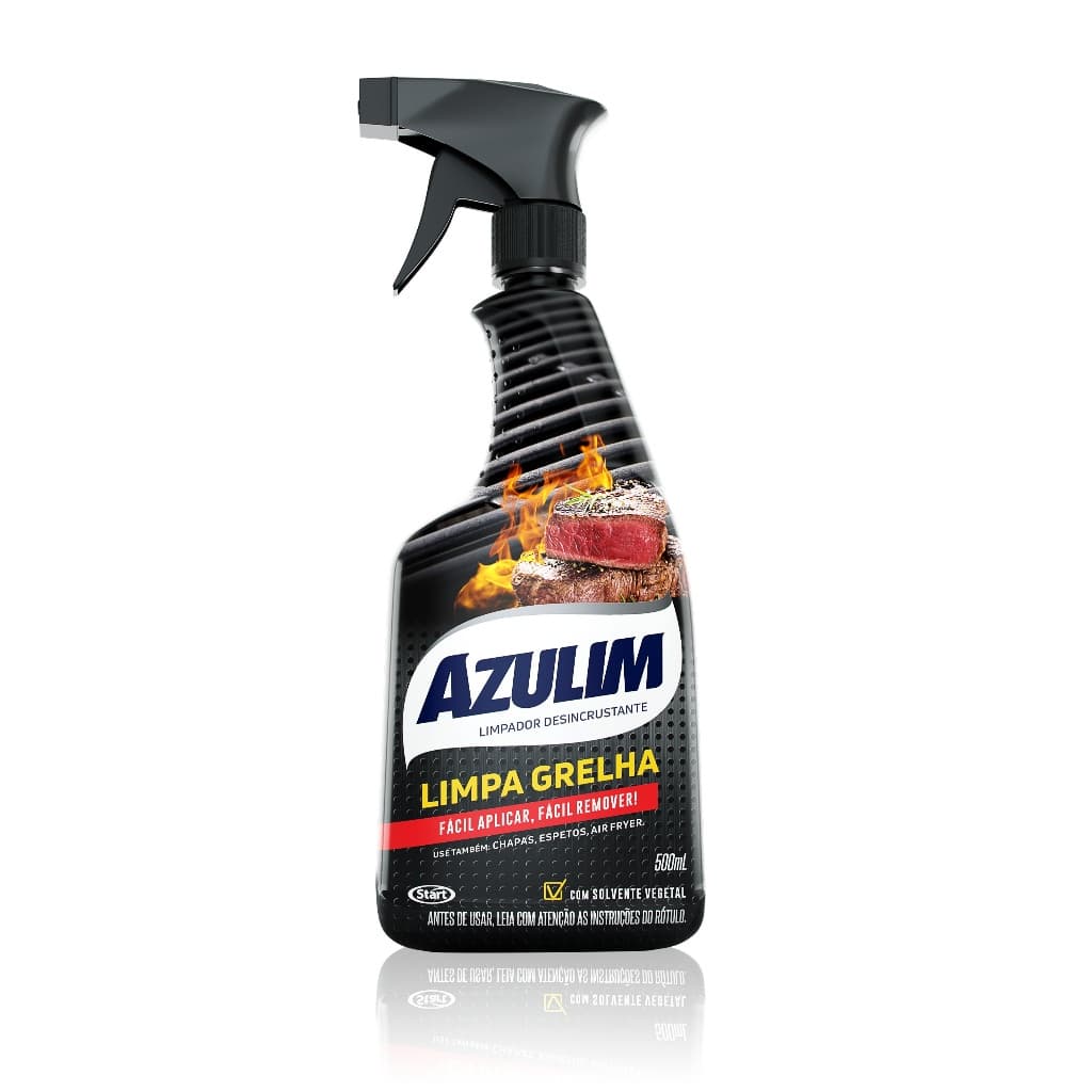 Limpa Grelha Azulim 500ml Borrifador Chapa Espetos Grelhas Churrasqueiras