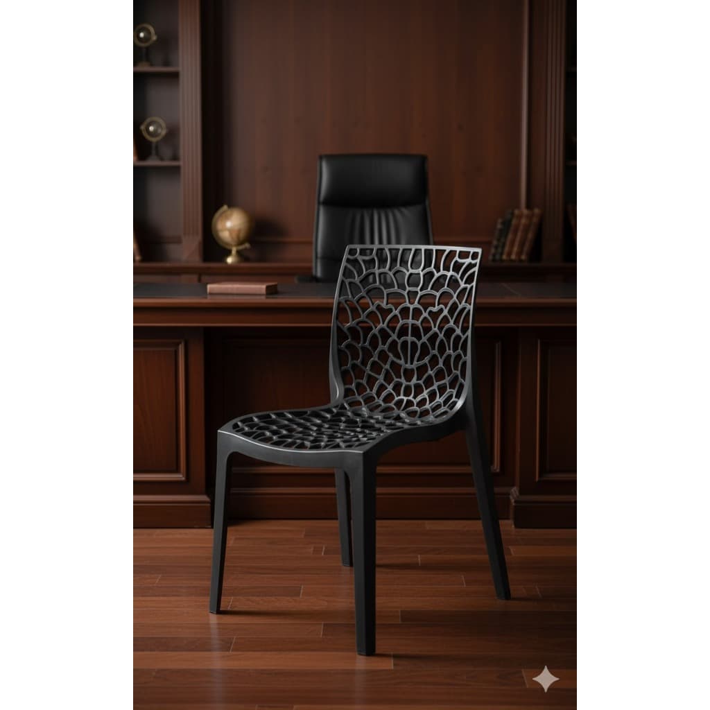 Kit 1, 2, 4 Cadeiras Gruvyer Design Preto Sala Cozinha Jantar