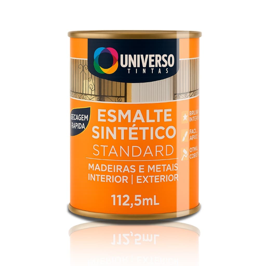 inta Esmalte Sintético Universo 112ml Alto Brilho Secagem Rápida Madeira Metal Portão Várias Cores