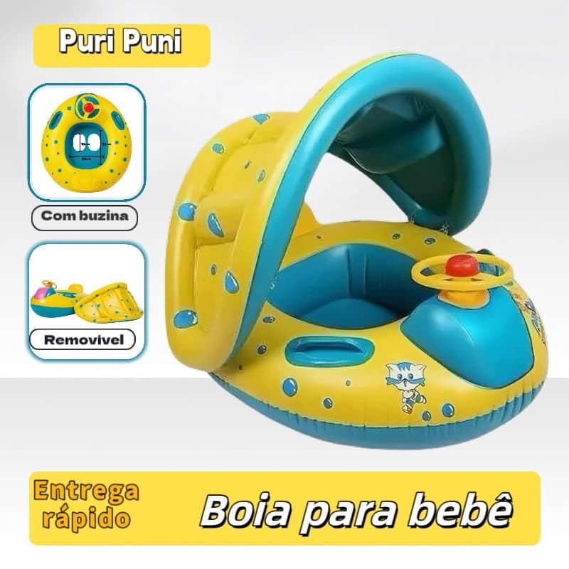 80 CM Boia inflável. Boia para bebês. Boia infantil com proteção solar. Material super resistente.