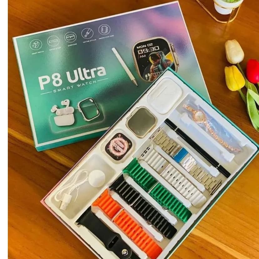 Smartwatch P8 Ultra 6 Multiiras 49mm + Fone Ultra Pods | Relógio Inteligente Completo