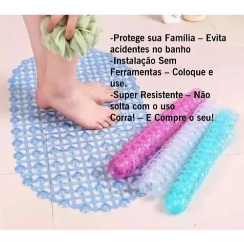 Tapete Para Banheiro Box Anti-derrapante C/ Ventosa