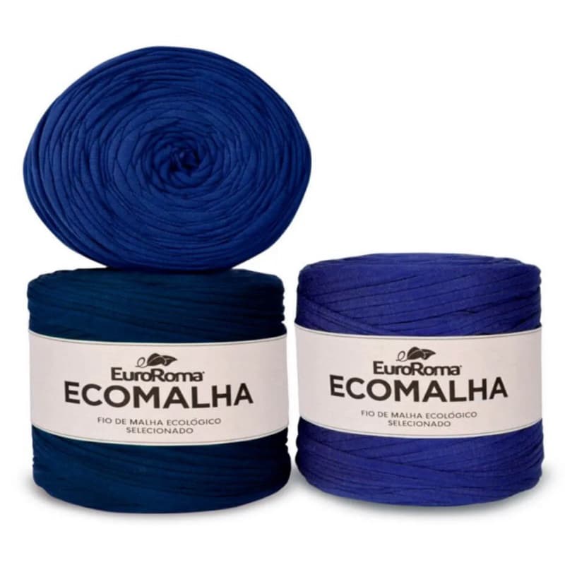 Fio de Malha Residual EuroRoma Ecomalha Tons de Azul Forte 140m