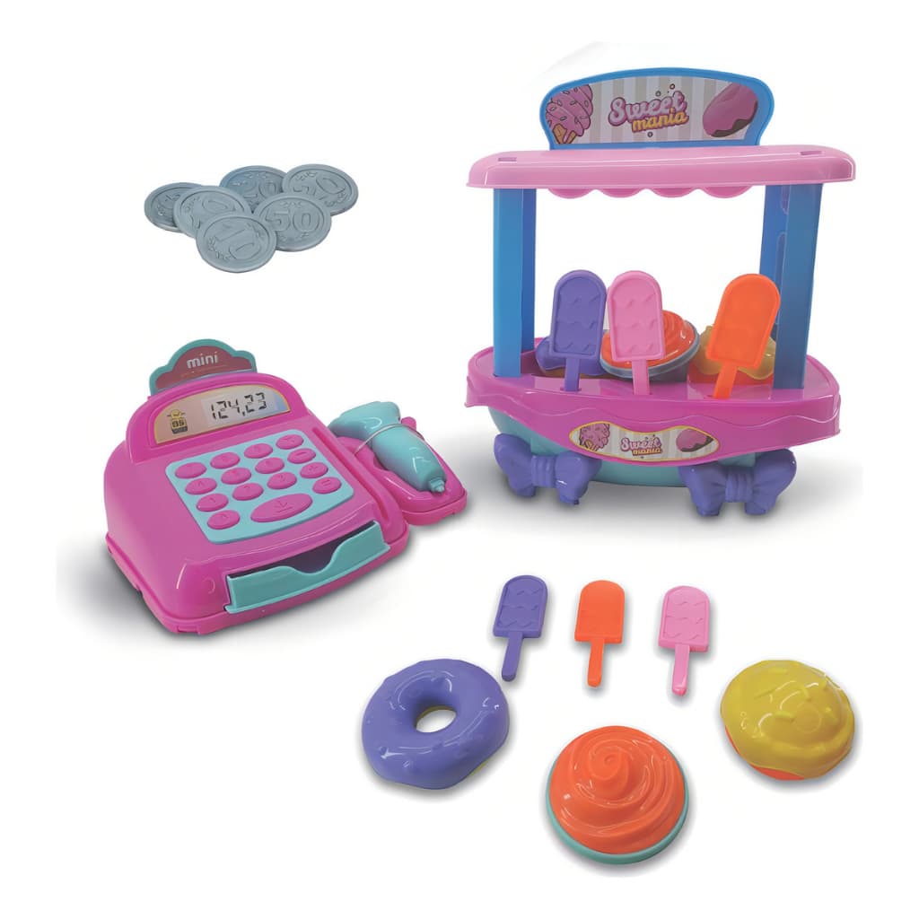 Kit Caixa Registradora Infantil Brinquedo Educativo Criativo Interativo Som Luzes