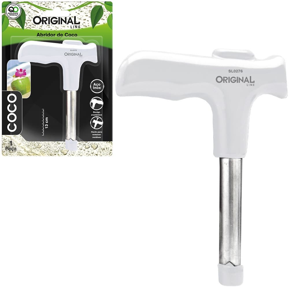 Abridor Furador Coco Manual Inox Profissional