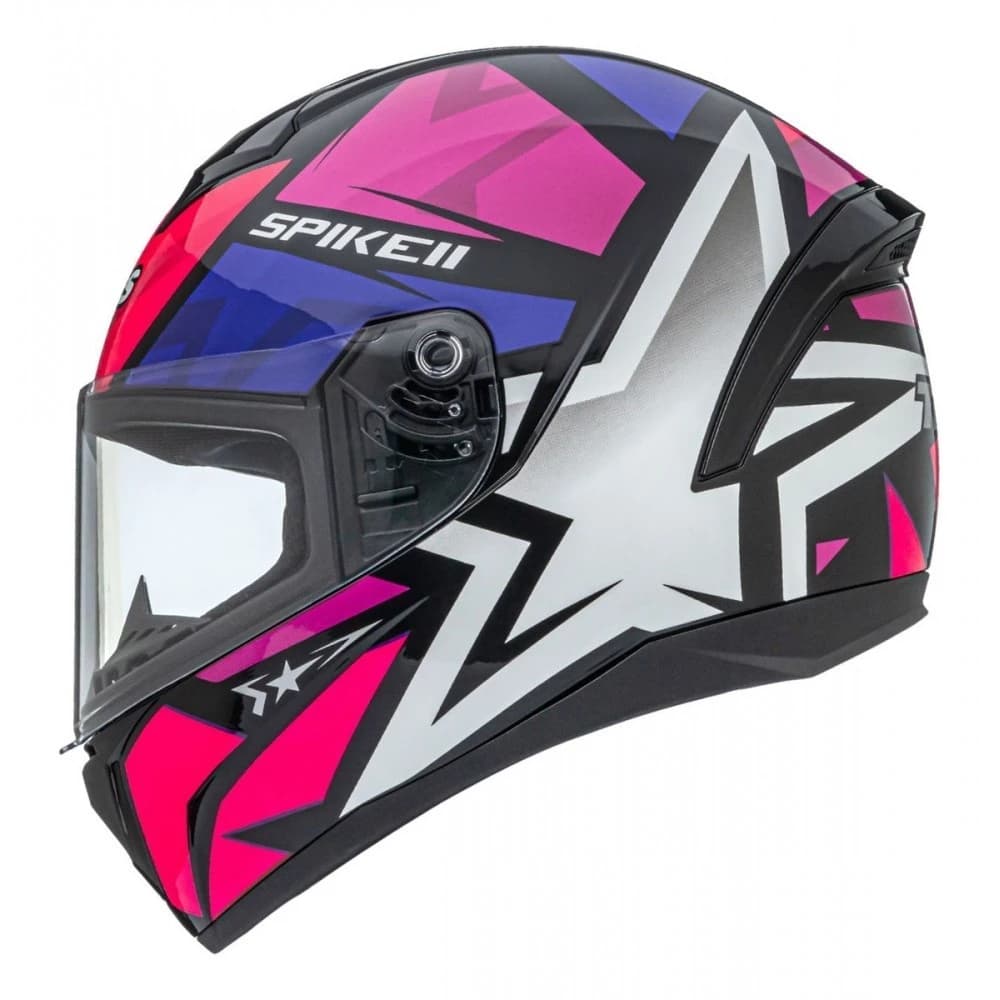 Capacete de moto fechado Peels Spike II Lançamento 1ST cores variadas azul rosa vermelho laranja prata