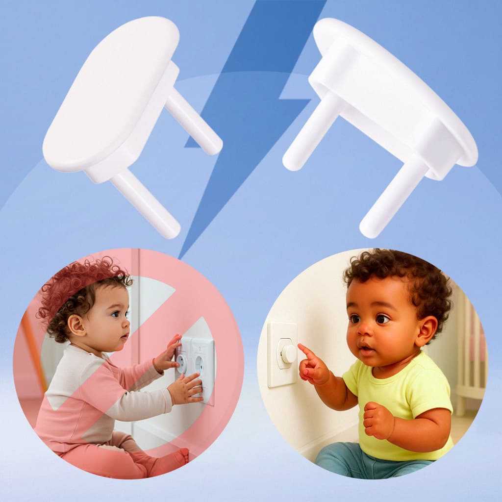 Kit 10 Protetor de Tomada para Bebes Segurança Anti-choque Elétrico